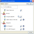 Fenêtre de la découverte des services sous Windows XP (Jabbim 0.5 Beta)